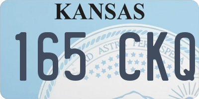 KS license plate 165CKQ