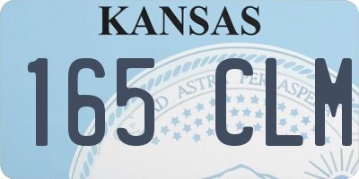 KS license plate 165CLM