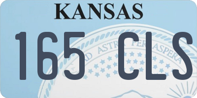 KS license plate 165CLS