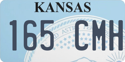 KS license plate 165CMH
