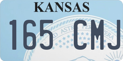 KS license plate 165CMJ