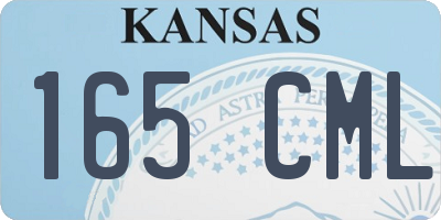 KS license plate 165CML