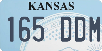 KS license plate 165DDM