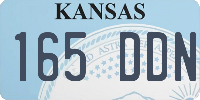 KS license plate 165DDN