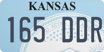 KS license plate 165DDR
