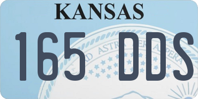KS license plate 165DDS