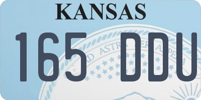 KS license plate 165DDU