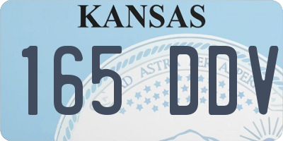 KS license plate 165DDV