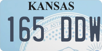 KS license plate 165DDW