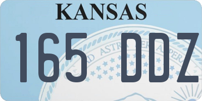 KS license plate 165DDZ