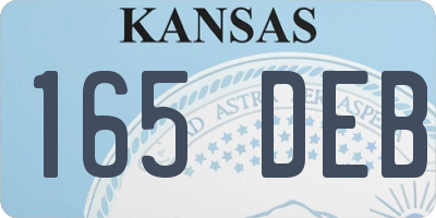 KS license plate 165DEB