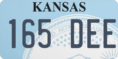 KS license plate 165DEE