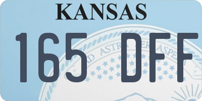 KS license plate 165DFF