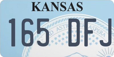 KS license plate 165DFJ