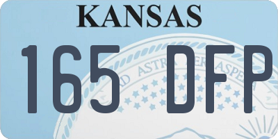 KS license plate 165DFP