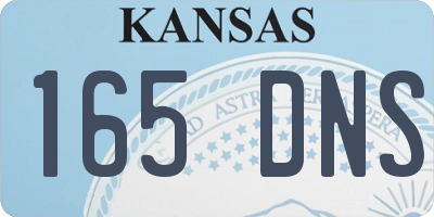KS license plate 165DNS