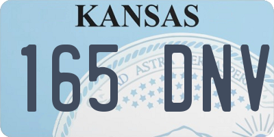 KS license plate 165DNV
