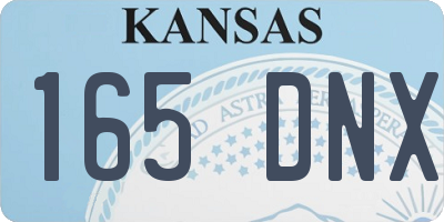 KS license plate 165DNX