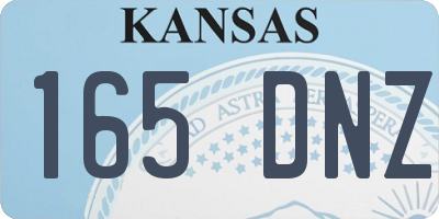 KS license plate 165DNZ