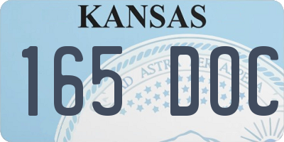 KS license plate 165DOC
