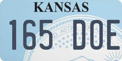 KS license plate 165DOE