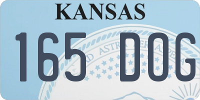KS license plate 165DOG
