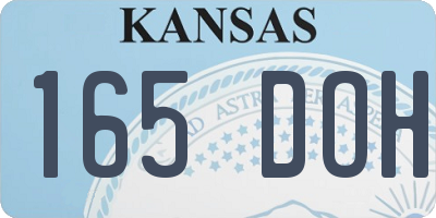 KS license plate 165DOH