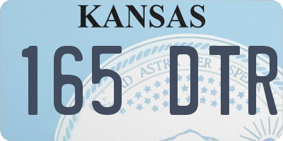 KS license plate 165DTR