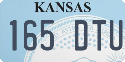 KS license plate 165DTU