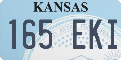KS license plate 165EKI