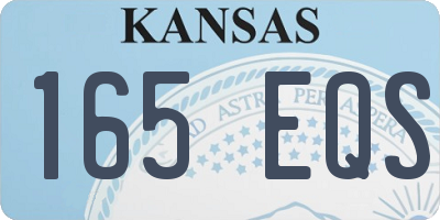 KS license plate 165EQS