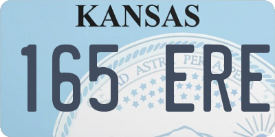 KS license plate 165ERE