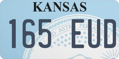 KS license plate 165EUD