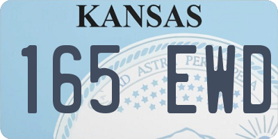 KS license plate 165EWD