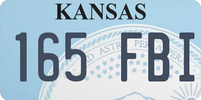 KS license plate 165FBI