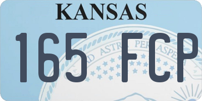 KS license plate 165FCP