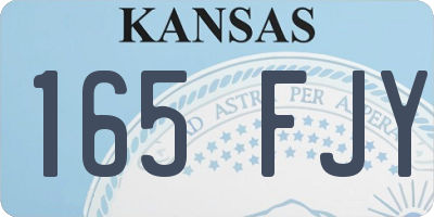 KS license plate 165FJY