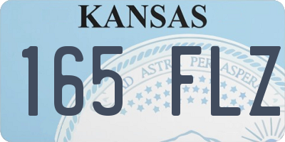 KS license plate 165FLZ