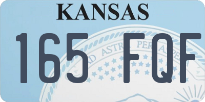 KS license plate 165FQF