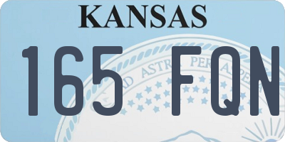 KS license plate 165FQN