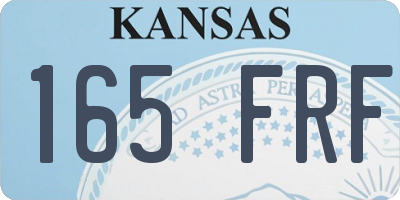 KS license plate 165FRF