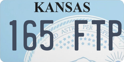 KS license plate 165FTP