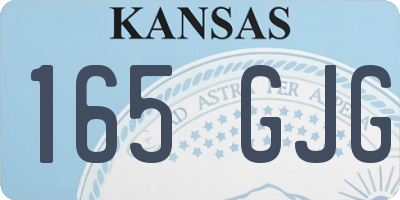 KS license plate 165GJG