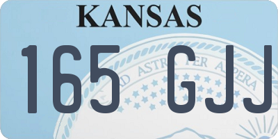 KS license plate 165GJJ