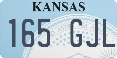 KS license plate 165GJL