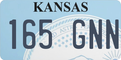 KS license plate 165GNN