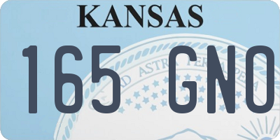 KS license plate 165GNO