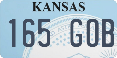 KS license plate 165GOB