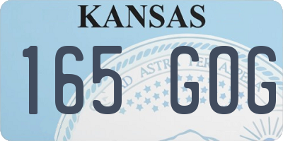 KS license plate 165GOG