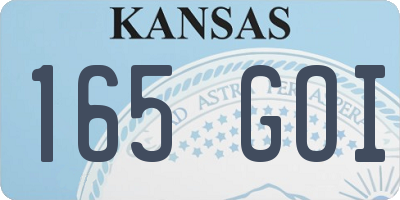 KS license plate 165GOI